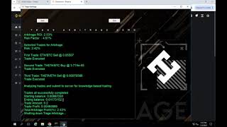 Live Arbitrage Demo using trage technologies arbtech system [upl. by Verge]