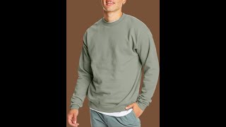 Hanes Mens Ecosmart Fleece Sweatshirt Cotton blend Pullover Crewneck Sweatshirt for Men [upl. by Tiena]