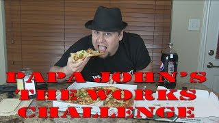 Papa Johns The Works Pizza Challenge [upl. by Spense908]