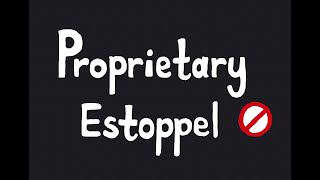 Land Law Proprietary Estoppel [upl. by Ennyroc]