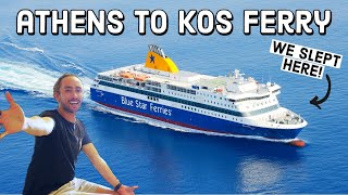 Greece Ferry Athens to Santorini  Piraeus to Thera on Blue Star Delos Cyclades Travel Vlog 2021 [upl. by Nalid]