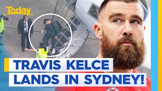 Travis Kelce lands in Sydney ahead of Taylor Swifts first show  Today Show Australia [upl. by Moclam]