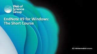 EndNote X9 on Windows The Short Course [upl. by Ellennod888]