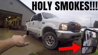 NASTY STRAIGHT PIPED 73 PowerStroke MUFFLER DELETE [upl. by Yleak694]