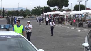 ROMA  STAZIONE ANAGNINABONIFICA E BLITZ POLIZIA ROMA CAPITALE [upl. by Enifesoj]