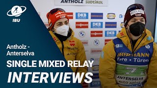 World Cup 2324 AntholzAnterselva Single Mixed Relay Interviews [upl. by Austin]