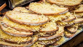 LONDON STREET FOOD BOROUGH MARKET BIG GRILLED CHEESE SANDWICH INTERNATIONAL STREET FOOD [upl. by Llejk]