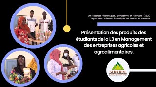 Présentation des étudiants de L3 Management des Entreprises agricoles et agroalimentaires à Fatick [upl. by Gnaht]