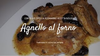 Agnello al forno con olive e cipolle ricette pasquali [upl. by Isman]