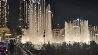 From Trove Restaurant view of Dubai Mall Fountain Show 30042023 [upl. by Leibarg]