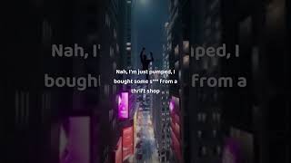 macklemore ryan lewis wanz  thrift shop  sped up  lyrics [upl. by Ozne]