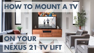 How to Mount a TV on your Nexus 21 TV Lift  3 Easy Steps [upl. by Struve241]