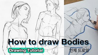 How to draw the Body and poses Tutorial [upl. by Lirbaj]