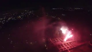 Colonial Williamsburg Grand Illumination Fireworks Drone Flight [upl. by Polak]