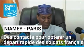 NiameyParis  quotéchanges en coursquot des contacts pour obtenir un départ rapide des soldats français [upl. by Kwon467]