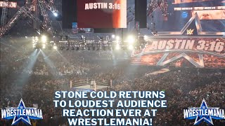 STONE COLD RETURNS FOR ANOTHER MATCH AT WRESTLEMANIA LOUDEST OVATION EVER LIVE FROM ATT STADIUM [upl. by Ailema]