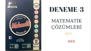 TOPRAK YAYINLARI TYT MATEMATİK 3DENEME ÇÖZÜMLERİ  130 2021 [upl. by Sella]