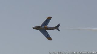 2017 Wings Over Wayne Airshow  F86 Sabre [upl. by Aerbas833]