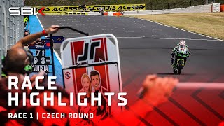 The winning drought ends 🏆 Race 1 Highlights  CZEWorldSBK 🇨🇿 2023 [upl. by Chip]