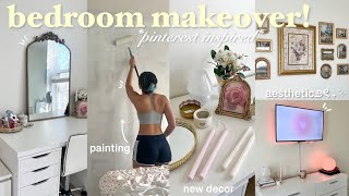 AESTHETIC BEDROOM MAKEOVER🎀🤍 pinterest inspired [upl. by Staal823]