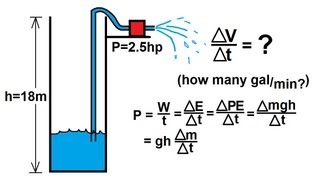 Physics 8 Work Energy and Power 17 of 37 Pumping Water [upl. by Oby632]