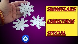 ✨crochet snowflake🧶। 2 round crochet snowflake pattern🎅🎅 [upl. by Gian]