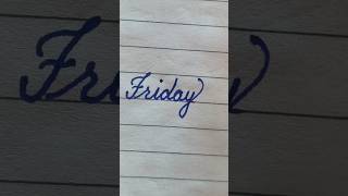 Cursive Handwriting Practice  days name in cursive letters  calligraphy art shortsvideo [upl. by Eeliab]