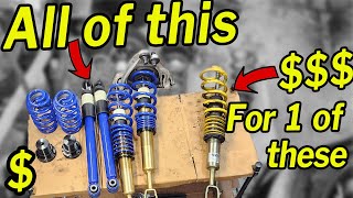 Audi A4 B6 coilovers  Install on a budget  SoloWerks Coilover Suspension [upl. by Akena67]