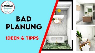 Badezimmer Planung im Neubau Ideen und Tipps  Wellness und Stauraum Expertendesigns Bauhalt [upl. by Shuma]