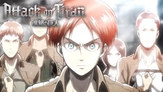 Attack on Titan Opening 1  Feuerroter Pfeil und Bogen [upl. by Xantha]