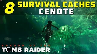 Location of Survival Caches in Cenote  SHADOW OF THE TOMB RAIDER [upl. by Malloch]