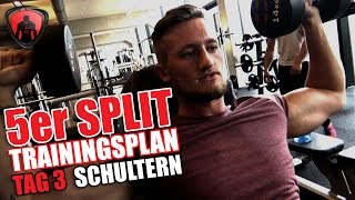 SCHULTERN und NACKEN  TAG 3  5er Split Trainingsplan [upl. by Cressy]