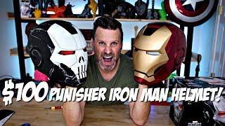 100 Punisher Iron Man Replica Helmet Review  Hasbro Toys Marvel Legends Unboxing [upl. by Oraneg]