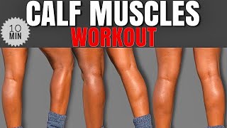 10 MIN CALF MUSCLE WORKOUT🔥FOR WOMEN  THICK DEFINED amp TONED At Home No Equipment [upl. by Esnohpla998]