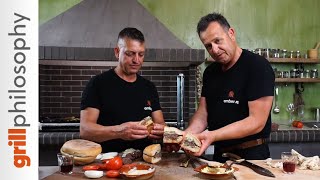 Country style mutton burger  Μπιφτέκια προβατίναμπέργκερ προβατίνα  Grill philosophy [upl. by Fortuna]