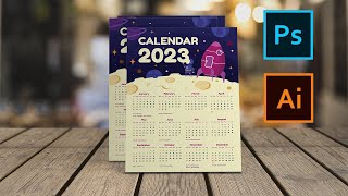 One Page Calendar Design 2023 For Illustrator And Photoshop Sheri Sk One Page 2023 Calendar [upl. by Ateuqram703]