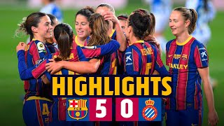 HIGHLIGHTS  Barça Women 50 Espanyol  Victory at CAMP NOU 🏟️ [upl. by Gideon606]