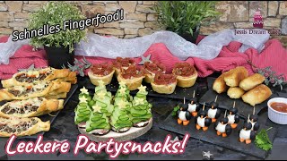 5 Schnelle PartySnacks Leckeres Fingerfood zu Festlichkeiten [upl. by Barnabe]