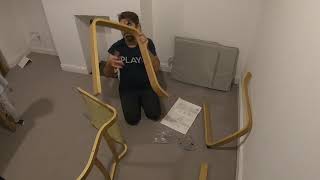 IKEA POANG resting chair assembly time lapse video [upl. by Ahsilem616]