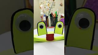 cute frog 🐸 using paper sheet and bottle capkids activity craft video amazingcraft diy shorts [upl. by Littlejohn914]