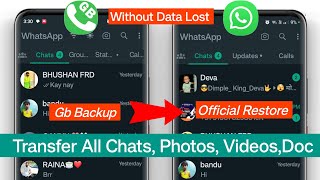 GBwhatsapp to normal WhatsApp backup  Gb WhatsApp to Normal WhatsApp Chats Transfer  Data transfer [upl. by Novert]