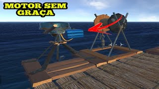 Raft Survival Multiplayer  Fiz o motor para a jangada será que funcionou [upl. by Olleina]