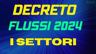 DECRETO FLUSSI 2024 QUALI SARANNO I SETTORI E LE PROFESSIONALITA CHE POSSONO FARE DOMANDA [upl. by Trub654]