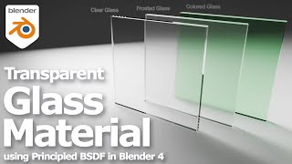 How to make Transparent Glass Material in Blender 4 using Principled BSDF Shader Node [upl. by La]