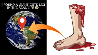 OmG  Scary giant cute leg sculpture 💯  On Google Earth and Google Maps 🌎googlestreetview [upl. by Aleck]