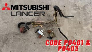 P0401  P0403 Exhaust Gas Recirculation Control Circuit Mitsubishi Lancer 2000  2007 [upl. by Yvaht]