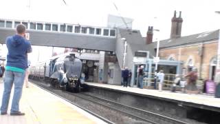 4464 Bittern 90 MPH Run at Newark Northgate 29th June 2013 [upl. by Josie]