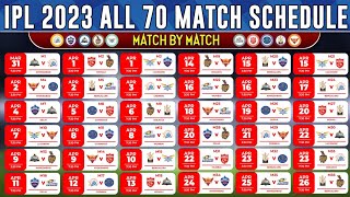 Tata IPL 2023 All 70 matches full Schedule • Ipl start date 2023 • IPL 2023 Schedule amp Venues [upl. by Milurd]