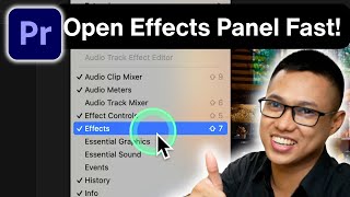 How to Find and Open the Effects Panel in Premiere Pro Quick Solution [upl. by Pavkovic]