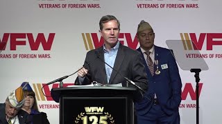 Governor Andy Beshear speaks at Veterans of Foreign Wars convention in Louisville [upl. by Ennaxor351]